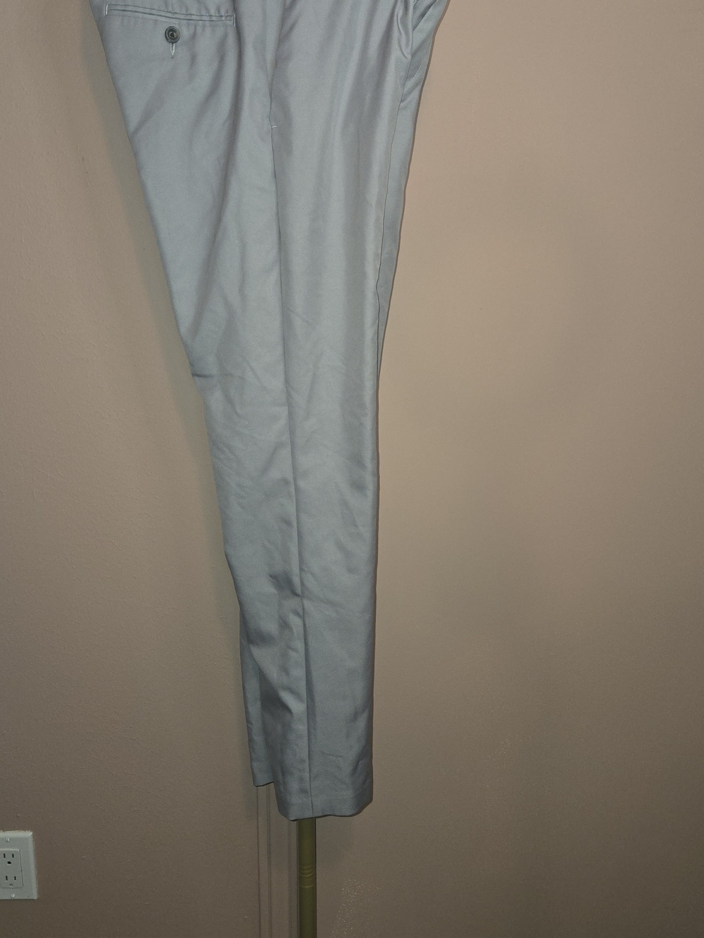 Amazon Essentials Men's Light Gray Chinos - Flat Front